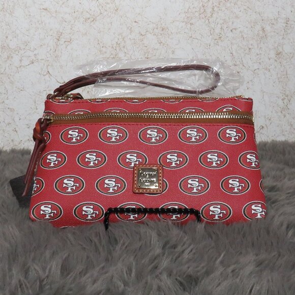 Dooney & Bourke NFL San Francisco 49ers Double Zip Wristlet (Red) - Picture 1 of 6